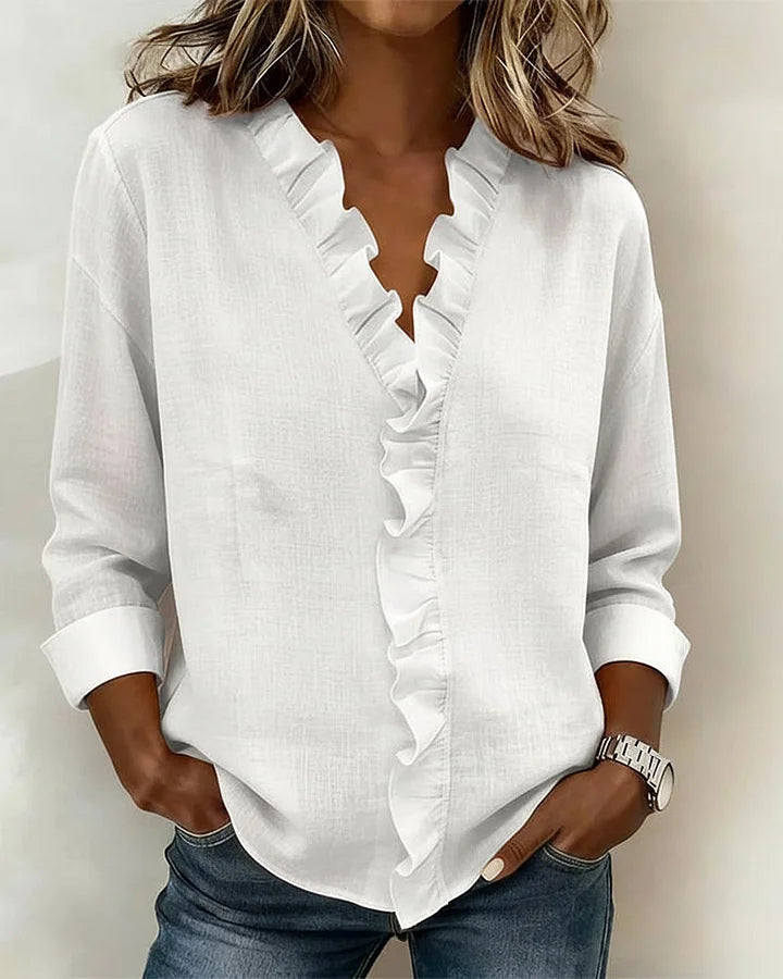 Blusa Elegante con Escote en V