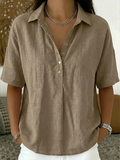 Blusa con Cuello y Detalles de Botón