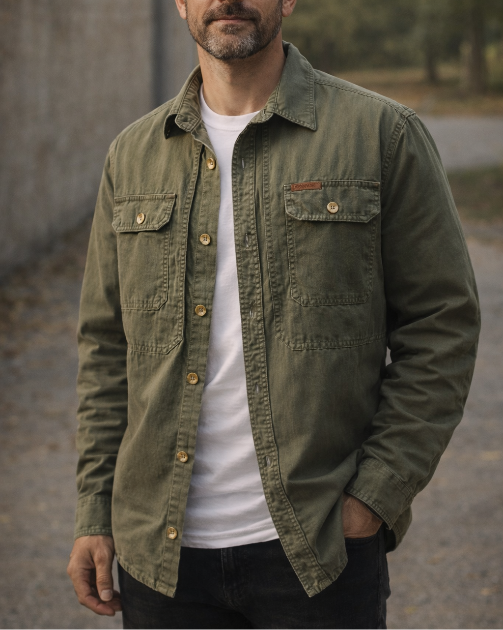 Overshirt de Algodón Pesado