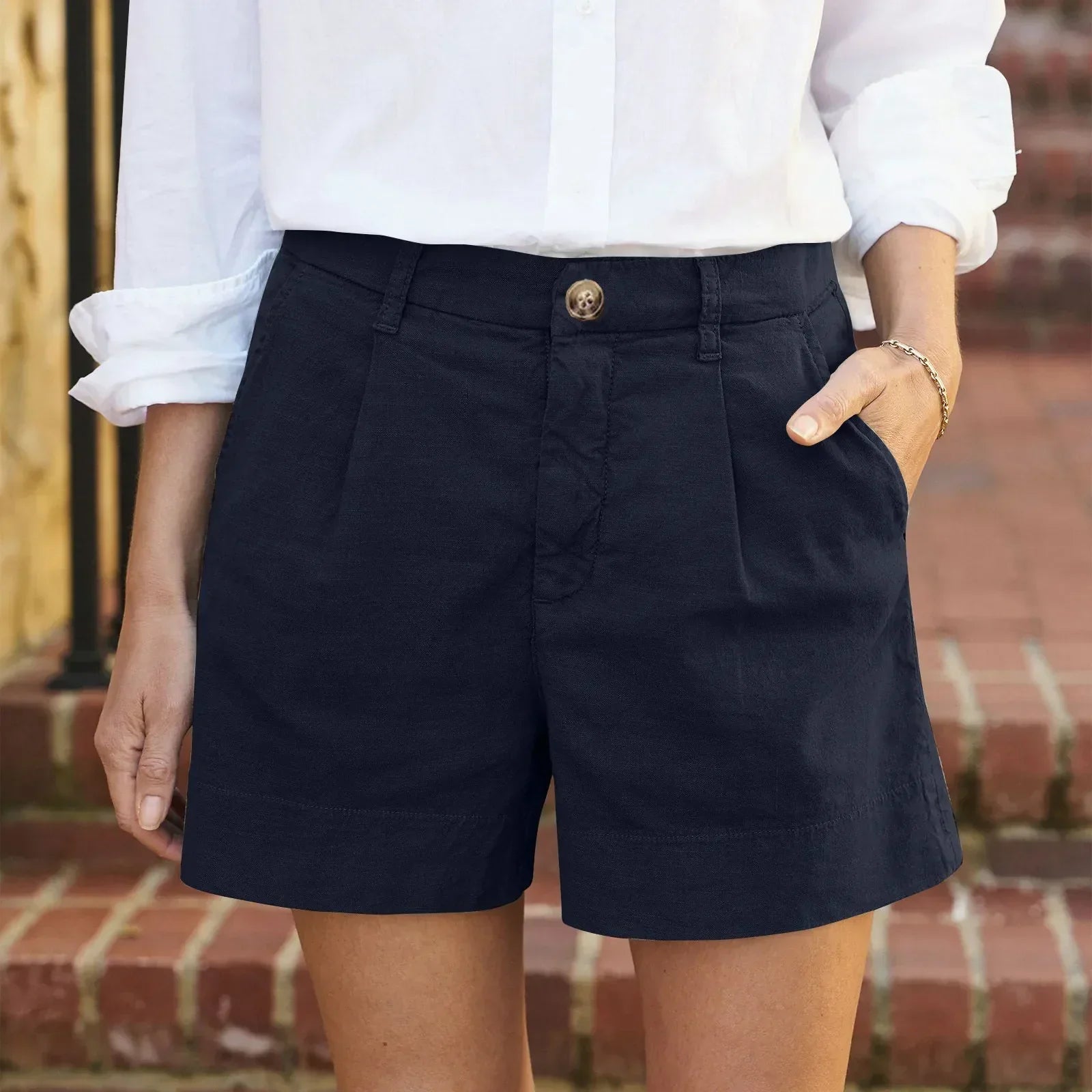 Shorts Casuales de Algodón para el Verano