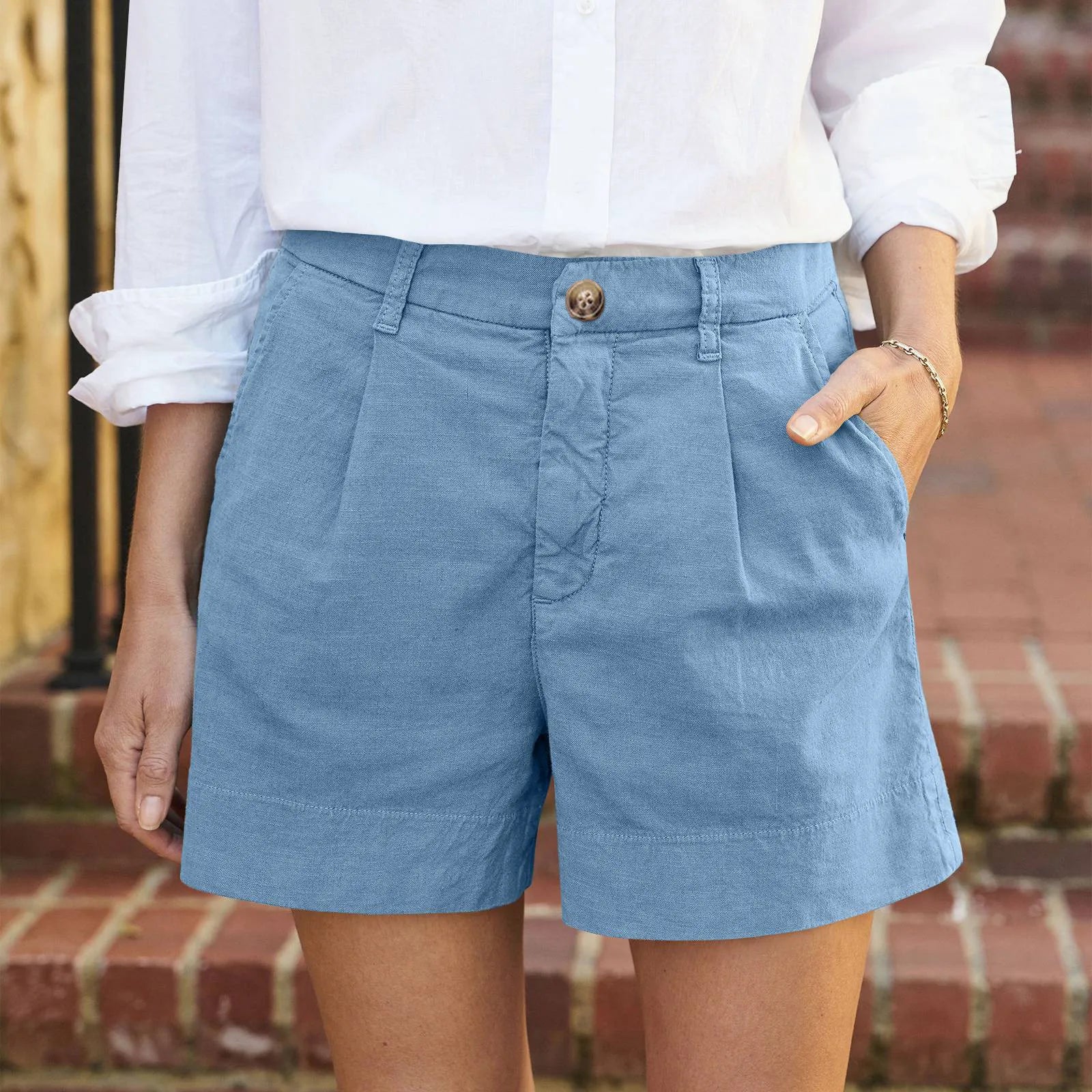 Shorts Casuales de Algodón para el Verano