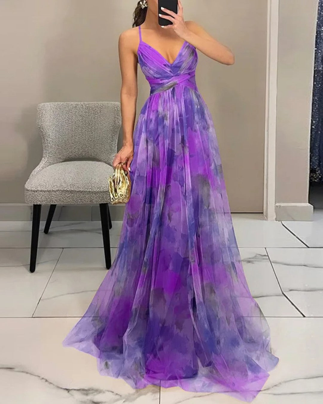 Vestido Maxi Mágico con Estampado Floral