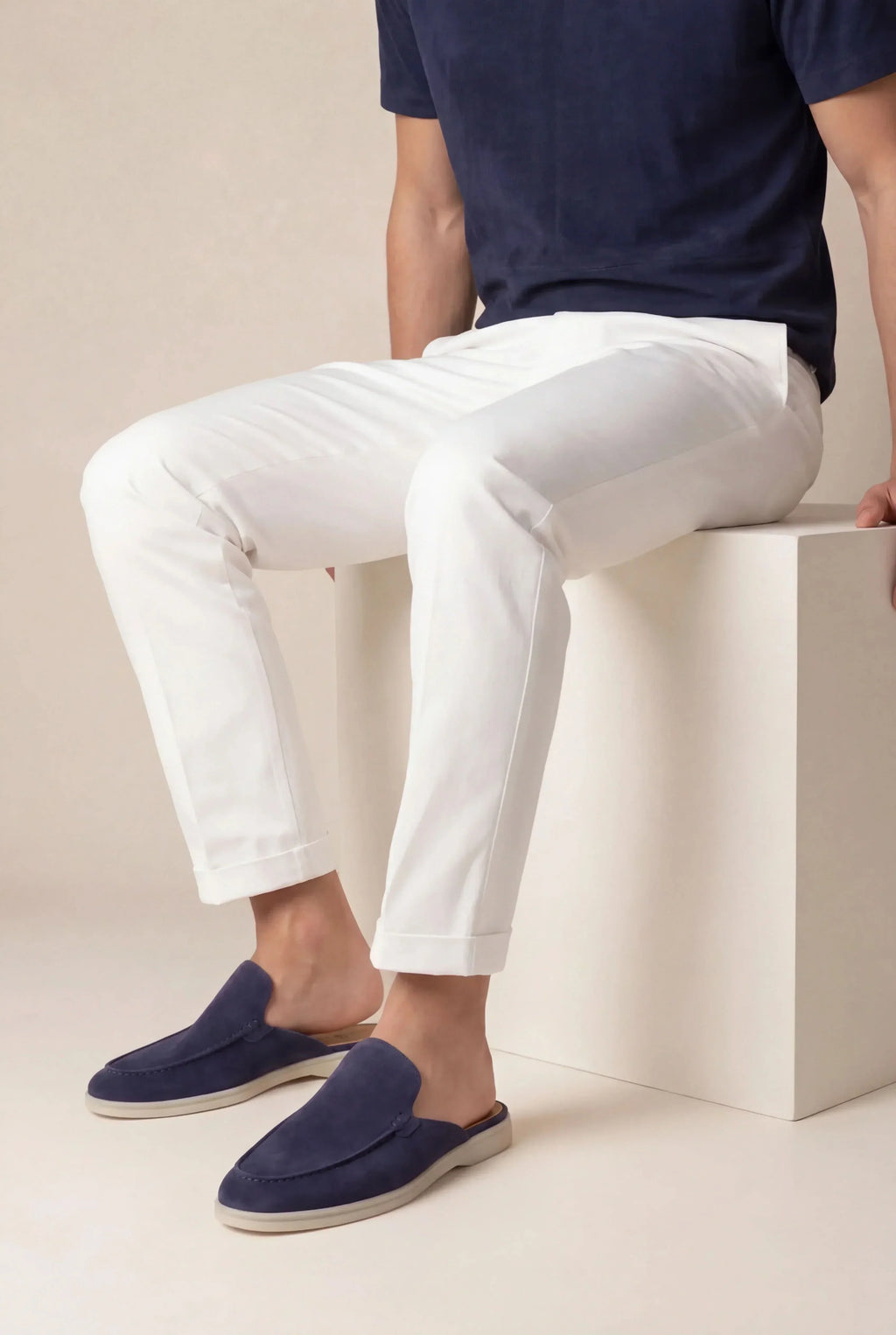 Slip-On Náutico de Ante Azul Marino