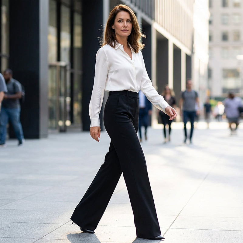 Pantalón de Traje de Mujer con Cintura Alta (Compra 1, llévate 1 GRATIS)